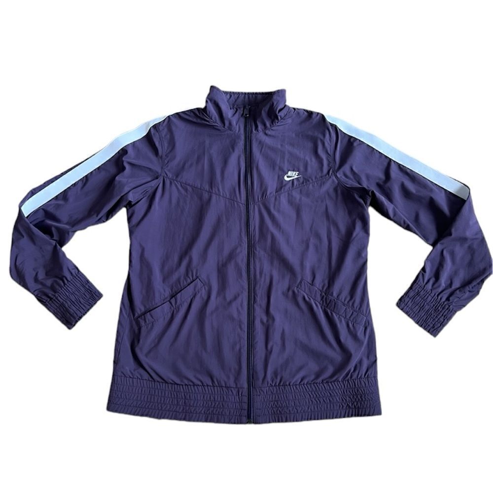 Nike Full Zip Purple Windbreaker Jacket Lightweight Athletic Coat Size Large